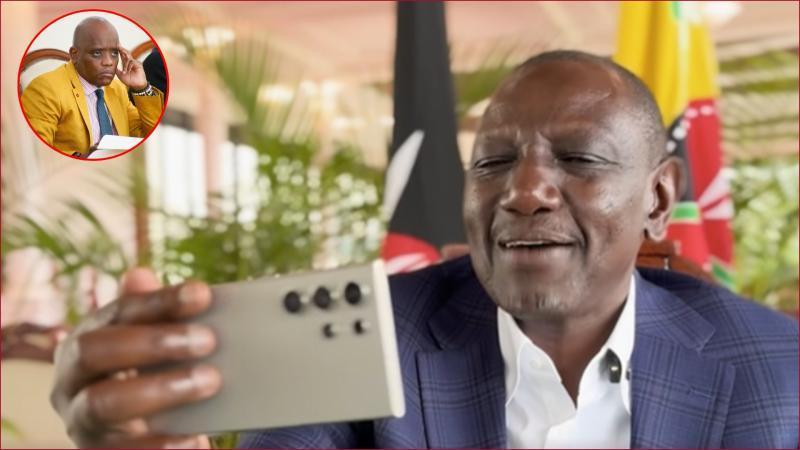 Dennis Itumbi (Inset) says President William Ruto always acts on criticism from Kenyans.